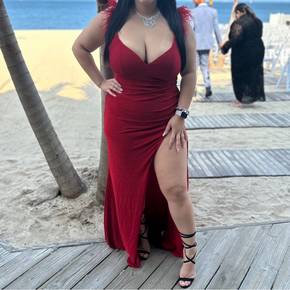 Fashion Nova Red Maxi Dress